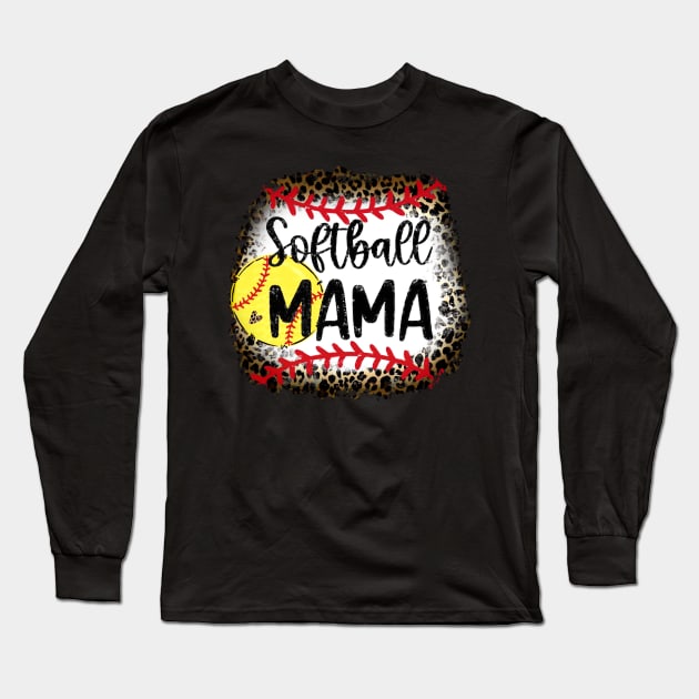 Leopard Softball Mama   Softball Mama   Softball Long Sleeve T-Shirt by Wonder man 